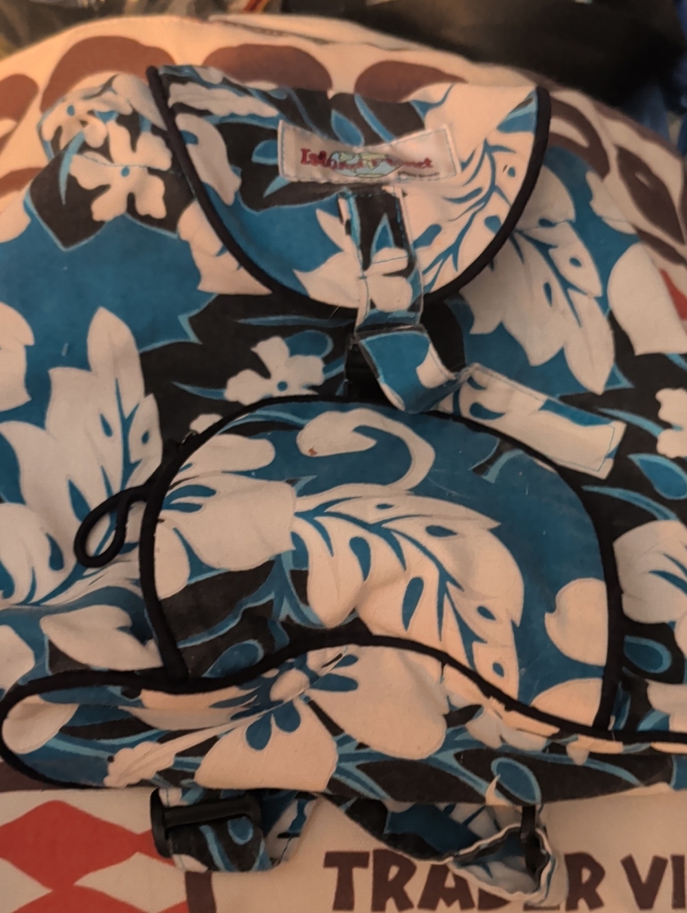 Hawaiian Small Cloth Mini Backpack Blue White New Island Planet
